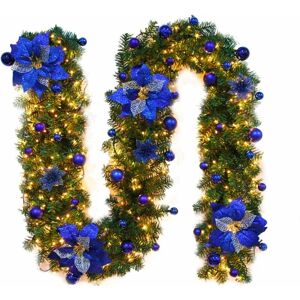 Christmas wreath 270 cm Christmas wreath in wicker hanging ornaments Christmas decoration, 270 cm - Langray