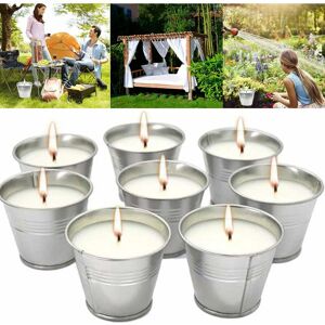 LANGRAY Citronella Candles, 8 Pieces Natural soy wax scented candles, functional decor and summer gift - perfect for camping, barbecue, backyard, bedroom,