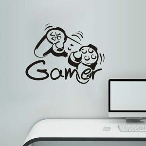 Gaming Accessories Wall Stickers for Boy's Room, Gamepad + Gamer, Nursery Decor, Playroom Wall Decor, 44 x 57 cm - Langray