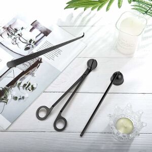 LANGRAY Kit 3 Set dundefinedCandle Accessories, Stainless Steel Tool Kit with Candle Snuffer, Wick Cutter and Hook, Stylish Gift for Candle Lovers, 3 pieces