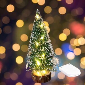 LangRay Mini Christmas Tree with LED Lamp Small Pine Table DIY Christmas Supplement DE 15CM / 20cm / 25cm / 30cm (warm light)