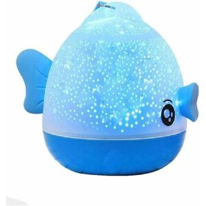 Langray - led Lucky Fish Romantic Rotating Starry Sky Projection Light Star Remote Control Color Changing Dream Night Light (Color : blue)