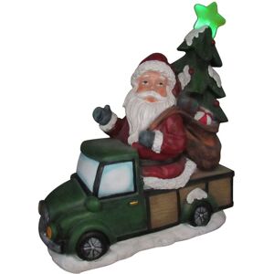 Securefix Direct - Light Up Santa Truck Christmas Ornament (Xmas Decoration led Lights Festive Figure)