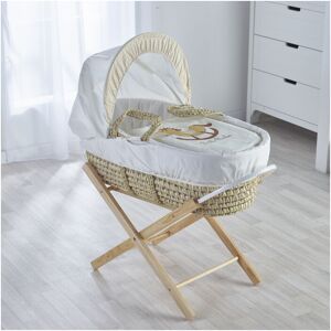 Kinder Valley - Little Rocker Cream Moses Basket with Folding Stand Natural, Quilt, Padded Liner, Body Surround & Adjustable Hood