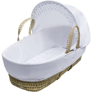 Kinder Valley - Little Star Palm Moses Basket With Quilt, Padded Liner, Body Surround and Adjustable Hood - Grey - Grey