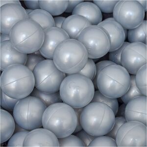 50 Plastic Balls 5.5cm in diameter to fill children's ball pits Silver - silber - Littletom