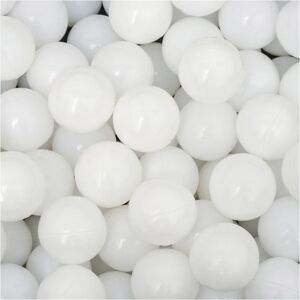 50 Plastic Balls 5.5cm in diameter to fill children's ball pits White - weiss - Littletom