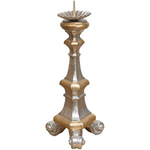 Biscottini - Made in Italy. Wood made gold and silver leaf finish chandelier