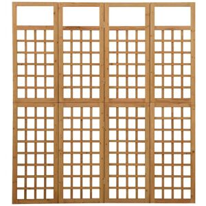 Berkfield Home - Mayfair 4-Panel Room Divider/Trellis Solid Fir Wood 161x180 cm