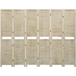 BERKFIELD HOME Mayfair 6-Panel Room Divider 210x165 cm Solid Wood Paulownia