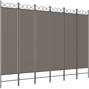 BERKFIELD HOME Mayfair 6-Panel Room Divider Anthracite 240x220 cm Fabric