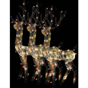 BERKFIELD HOME Mayfair Acrylic Reindeer Christmas Decorations 3 pcs 120cm Multicolour