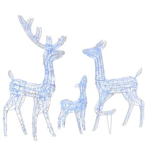 Berkfield Home - Mayfair Acrylic Reindeer Family Christmas Decoration 300 led Blue