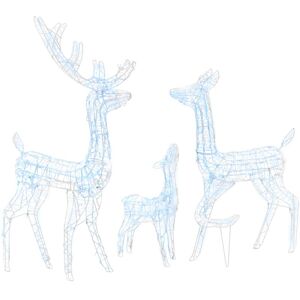 Berkfield Home - Mayfair Acrylic Reindeer Family Christmas Decoration 300 led Cold White