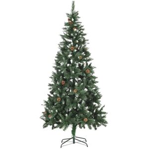 BERKFIELD HOME Mayfair Artificial Christmas Tree with Pine Cones and White Glitter 210 cm