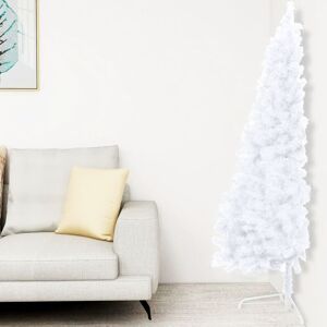 BERKFIELD HOME Mayfair Artificial Half Christmas Tree with LEDs&Ball Set White 120 cm