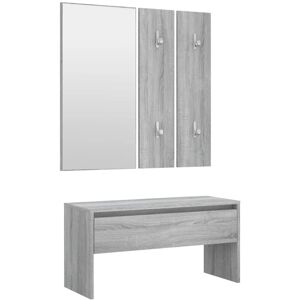 BERKFIELD HOME Mayfair Hallway Furniture Set Grey Sonoma Engineered Wood