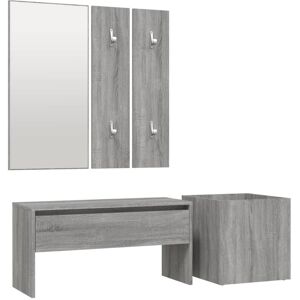 BERKFIELD HOME Mayfair Hallway Furniture Set Grey Sonoma Engineered Wood