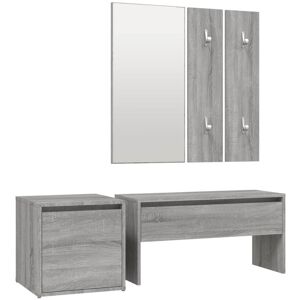 BERKFIELD HOME Mayfair Hallway Furniture Set Grey Sonoma Engineered Wood