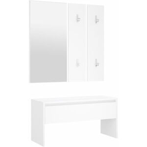 BERKFIELD HOME Mayfair Hallway Furniture Set White Engineered Wood