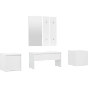 BERKFIELD HOME Mayfair Hallway Furniture Set White Engineered Wood