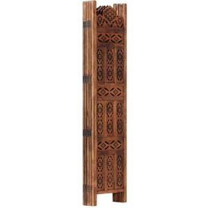 Berkfield Home - Mayfair Hand carved 5-Panel Room Divider Brown 200x165 cm Solid Mango Wood