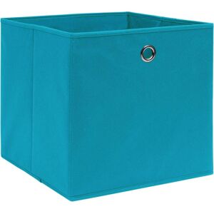 Berkfield Home - Mayfair Storage Boxes 10 pcs Baby Blue 32x32x32 cm Fabric