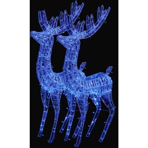 BERKFIELD HOME Mayfair xxl Acrylic Christmas Reindeers 250 led 2 pcs 180 cm Blue