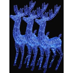 BERKFIELD HOME Mayfair xxl Acrylic Christmas Reindeers 250 led 3 pcs 180 cm Blue