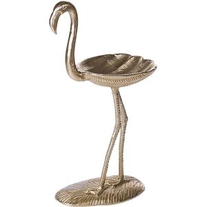 Beliani - Modern Decorative Figurine Home Accessories Aluminum Flamingo Shape Gold Sanen - Gold