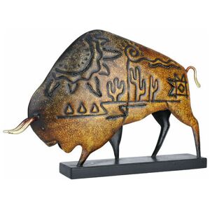 Lune - moon-Statue and other decorative Animal Sculpture Iron American Bison Sculpture Art Ornament Native American Culture Buffalo Home Decoration