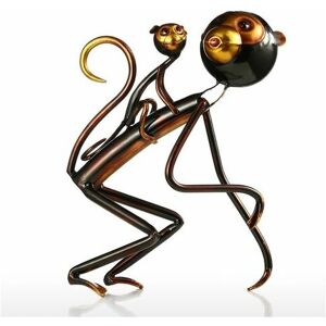 Lune - moon-Statue and other decorative item Baby Carrier Monkey Metal Sculpture Iron Sculpture Abstract Sculpture Modern Sculpture Home Decoration