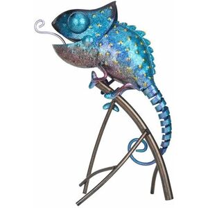 Lune - Moon-Statue and Other Decorative Object Chameleon Sculpture Iron Animal Ornament Wild Animal Style Indoor or Outdoor Decoration Chameleon