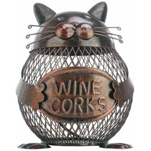 Lune - Moon-Statue and Other Decorative Object Kitten Wine Cork Container Animal Ornament Creative Ornament Iron Practical Art Craft Home Decoration