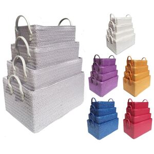 Topfurnishing - Neon Bright Colours Toys Baby Nursery Organiser Cupboard Storage Basket + Handle Hamper basket [Light Grey,Medium 30x20x16cm] - Light