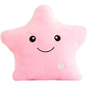 XUIGORT New Colorful Glowing led Luminous Star Pillow Soft Stuffed Pillow Toys Children Gifts Fairy Decoration