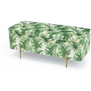 NETFURNITURE Nola Storage Ottoman Palm Print - Palm