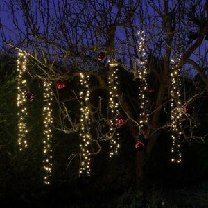 Noma - Antique White Tree Cascade String Garden Outdoor Lights led 6 x 50cm Drops