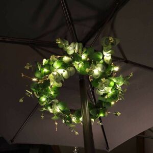 Artificial Eucalyptus Foliage Door Wreath Indoor Outdoor Lights led White - Noma