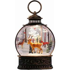 DENUOTOP Other Decoration for Christmas,Lighted Musical Decorative Christmas Lantern with Christmas Tree, Snowman, Elk, Santa Claus, Flickering Light Lantern