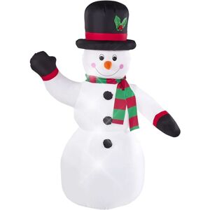 Beliani - Outdoor led Christmas Inflatable Figure Large Snowman Self-Inflatable White Ruka - White
