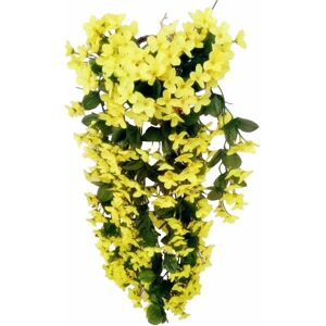 Denuotop - Petals Hanging Artificial Flowers, Wisteria Hanging Artificial Flowers for Wedding Home Decoration (Yellow)