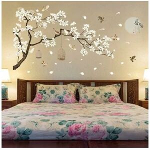 ROSE Pink Wall Stickers Large Size Tree Wall Stickers Flower Home Decor FangYuan Wallpapers for Living Room Bedroom diy Vinyl Rooms Decoration Guazhuni