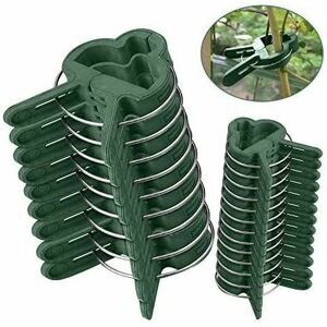 HOOPZI Plant clips 60 pcs extra large Plant clips Stable clip to secure plants Supports planting (30 large + 30 small)