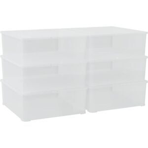 Vidaxl - Plastic Storage Boxes 6 pcs 5 l Stackable Transparent