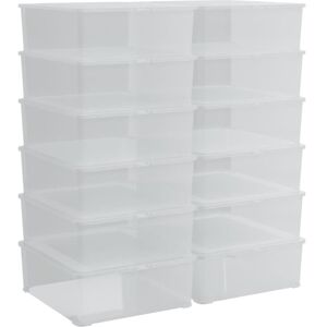 Plastic Storage Boxes 12 pcs 5 L Stackable vidaXL - Transparent