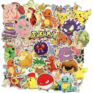 HOOPZI Pokemon 80 Piece Sticker Pack, Unique Kids Cool Stickers, Laptop, Guitar, Skateboard Stickers