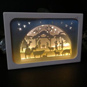 Premier Decorations - Premier Battery Operated 16x11cm Nativity Scene Paper Diorama