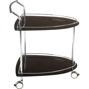 Premier Housewares - Black Tempered Glass Serving Trolley