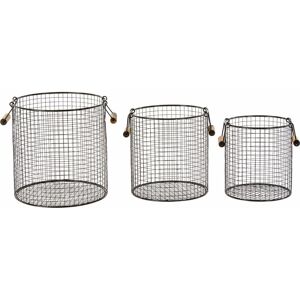 Premier Housewares - Black Wire Storage Baskets � Set of 3